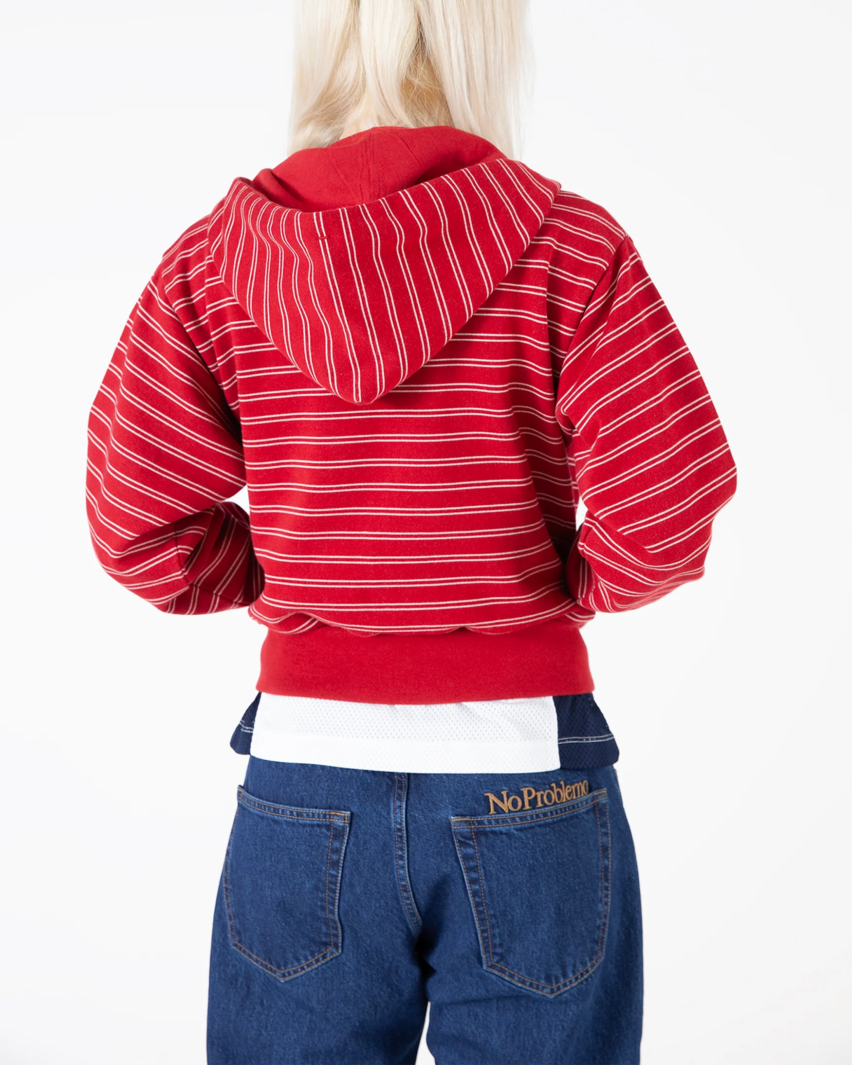 Mini Problemo Stripe Zip Hoodie - Image 4