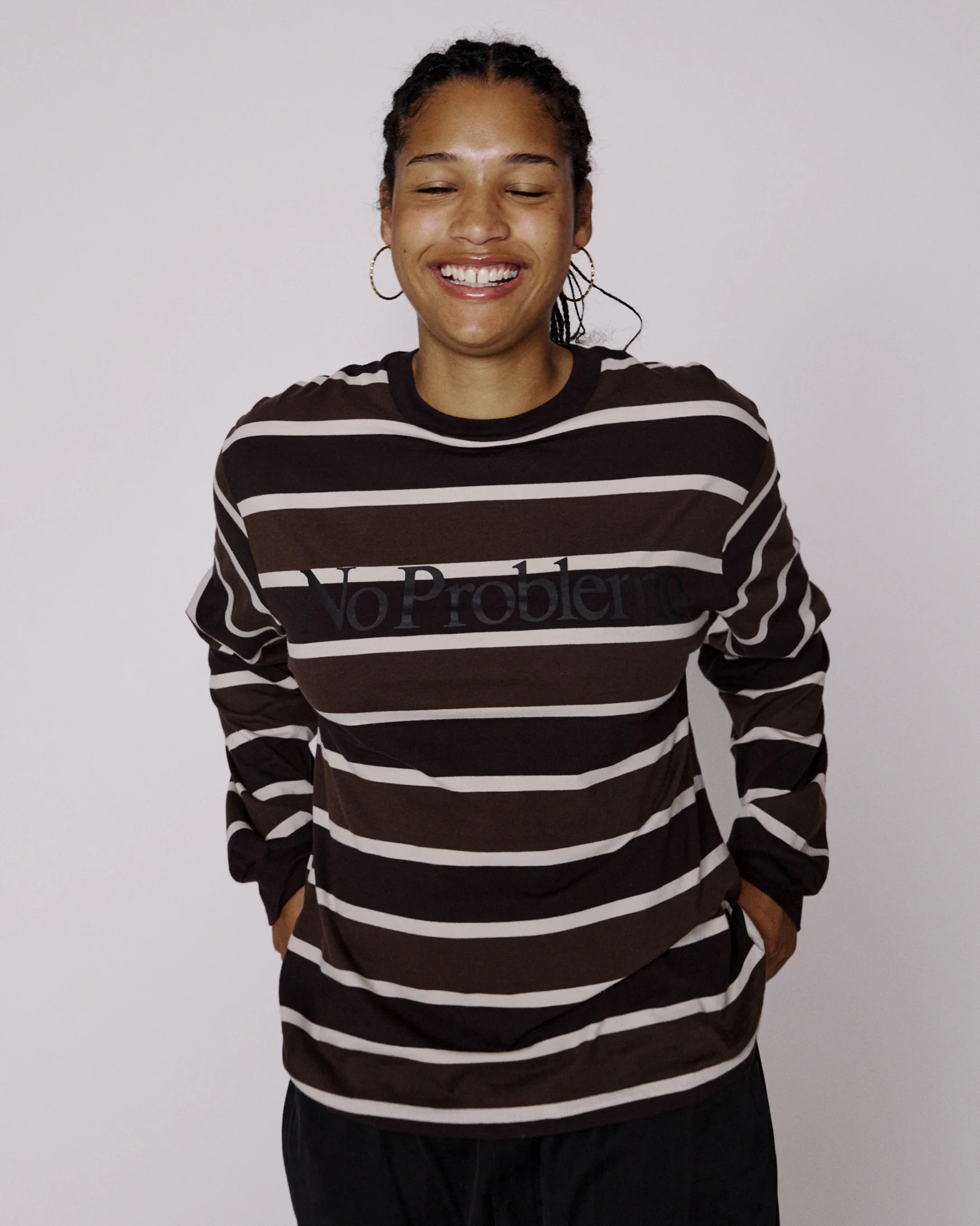 No Problemo Striped LS Tee - Image 2