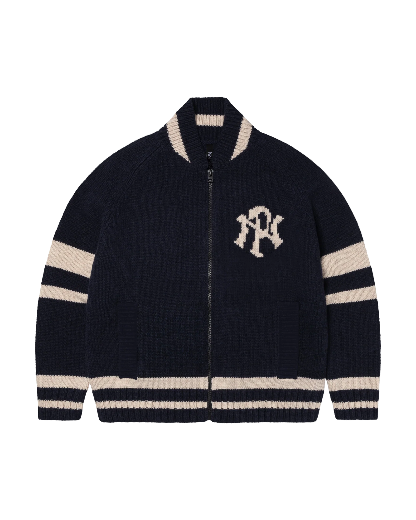 NYP Varsity Zip Thru Knit